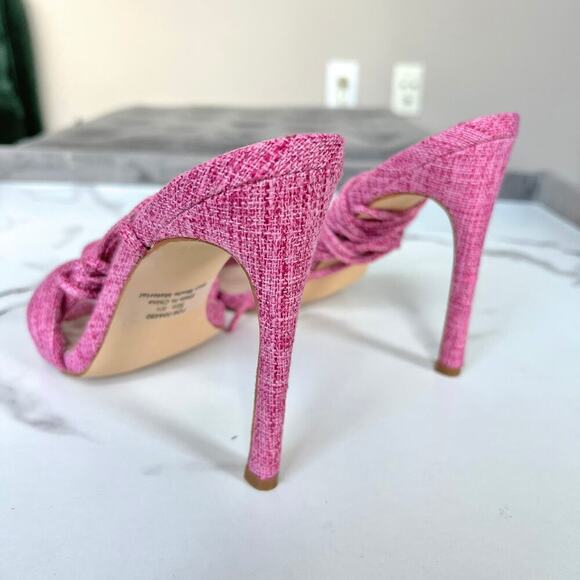 NEW Journee Collection Edelie Tru Comfort Open Toe Pink Sandal Heels Size 8.5 - Picture 6 of 8